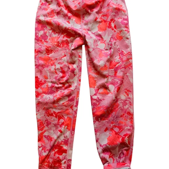 Under Armour heatgear leggings Girls size XL Pink print ankle cropped athletic - Picture 2 of 4